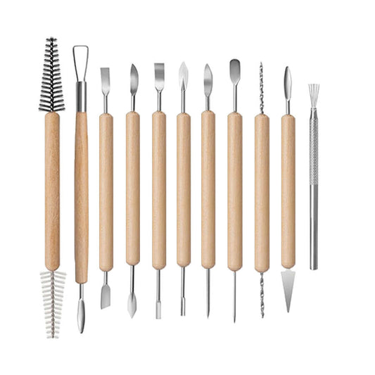 11 Pcs Set Double Sided Pottery Tools Clay Sculpting Tool Set For Modeling Clay