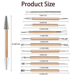 11 Pcs Set Double Sided Pottery Tools Clay Sculpting Tool Set For Modeling Clay