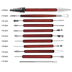 11pcs set Pottery Tools Red Wood Double-Ended Wire Knife For Clay Repair
