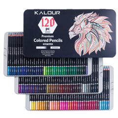 120-Color Oil-Based Eco Colored Colour Pencils Colors Lead Iron Box Set