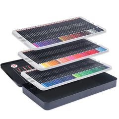 120-Color Oil-Based Eco Colored Colour Pencils Colors Lead Iron Box Set