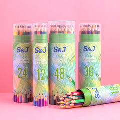 Oil Color Pencil Set With Paper Tube Professional Art Painting Colored Pencil Kit