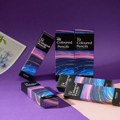 12/24/36/48/72 Colors Oily Colored Pencils Hexagon Wooden Handle Set