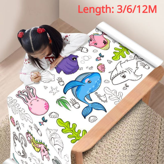 30*90CM Coloring Paper Roll DIY Drawing Color Filling Paper