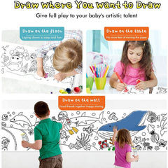30*90CM Coloring Paper Roll DIY Drawing Color Filling Paper