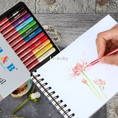 12 Colors Sketch Charcoal Carbonized Pencil Iron Box Set