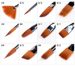 12pcs/set Watercolor Paint Brushes Nylon Hair Painting Brush