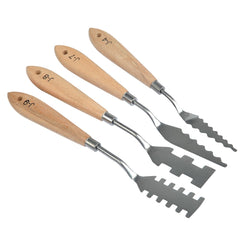 13Pcs/Set Wooden Handle Painting Pallet Knife Set Stainless Steel Palette Knife