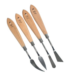 13Pcs/Set Wooden Handle Painting Pallet Knife Set Stainless Steel Palette Knife