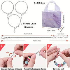 Charm Bracelet Neckalce DIY Jewelry Making Kit With Beads Pendants