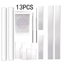 13pcs Set Polymer Clay Cutter Tools Acrylic Roller Pin For Sculpting Craft Shaping Knife Cutters Slicer Kit