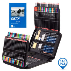 145pcs Set Oil Based Colorful Pencil Set Art Sketch Color Pencil Beginner's Drawing Set