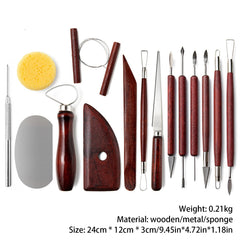 15Pcs Polymer Clay Tools Ceramic Pottery Tools Sculpting Kit Wax Tools