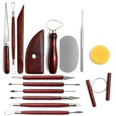15Pcs Polymer Clay Tools Ceramic Pottery Tools Sculpting Kit Wax Tools