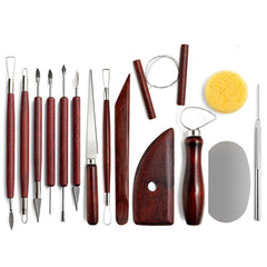 15Pcs Polymer Clay Tools Ceramic Pottery Tools Sculpting Kit Wax Tools