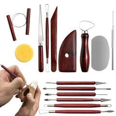 15Pcs Polymer Clay Tools Ceramic Pottery Tools Sculpting Kit Wax Tools