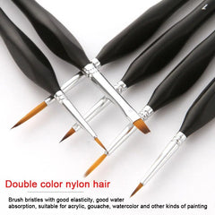 15 pcs Fine Miniature Detail Paint Brushes Set With Travel Bag