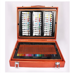 174Pcs Art Sets With Wooden Box Watercolor Pen Sets Crayon Painting Set