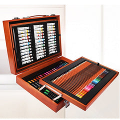 174Pcs Art Sets With Wooden Box Watercolor Pen Sets Crayon Painting Set