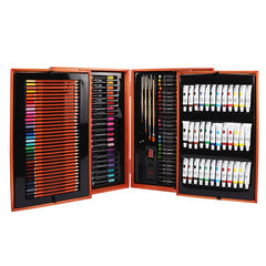 174Pcs Art Sets With Wooden Box Watercolor Pen Sets Crayon Painting Set