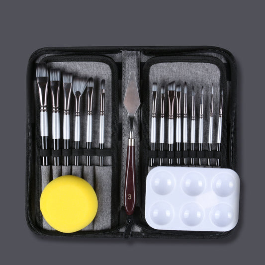 19 Pcs Set Paint Brush Nylon Brush Set