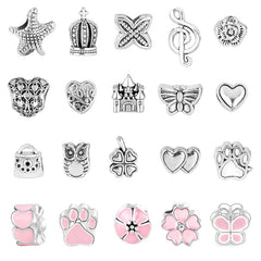 1 Set Charm Bracelet Making Kit with Dark Red Gift Bag