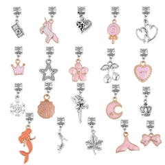 1 Set Charm Bracelet Making Kit with Dark Red Gift Bag