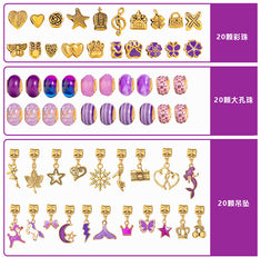 1 Set Charm Bracelet Making Kit with Dark Red Gift Bag