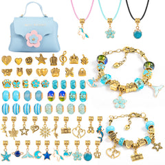 1 Set Charm Bracelet Making Kit with Dark Red Gift Bag