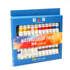 24 Colors Watercolor painting Kit 12ml Professional Art Painting Supplies
