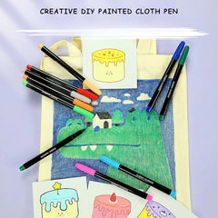 24 Colors Waterproof Colorfast Fabric Textile Marker Pen