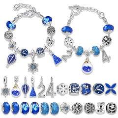 24 Days Countdown Calendar DIY Bracelets Set Christmas Advent Gift Paper Box Set