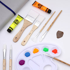 24PCS Paint Brushes Set Kit Artist Professional Nylon Hair Round Brushes With anvas Carry Case