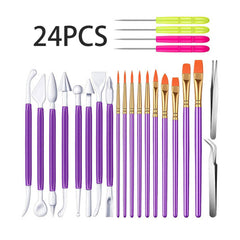 24 Pcs Ceramic Clay Tools Set Modeling Pottery Clay Sculpting Tools Kits