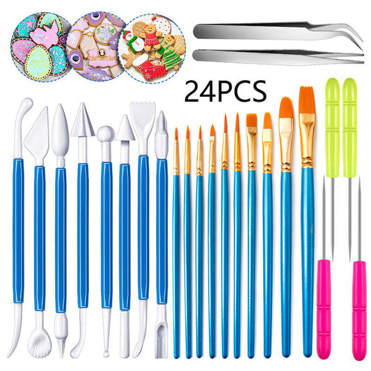 24 Pcs Ceramic Clay Tools Set Modeling Pottery Clay Sculpting Tools Kits