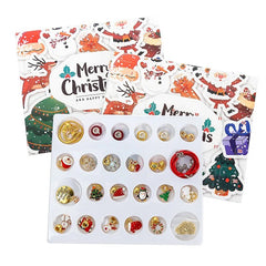 24days Christmas Advent Calendar Jewelry Gift Box DIY Golden Jewelry Bracelets