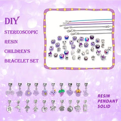 Charm Bracelet Neckalce DIY Jewelry Making Kit With Beads Pendants