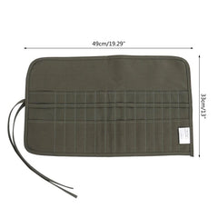 30 Holes Paint Brush Bag Convenient Roll Up Canvas Paint Brush Case