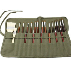 30 Holes Paint Brush Bag Convenient Roll Up Canvas Paint Brush Case
