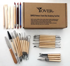 30 Pcs Set Pottery Tools Set Wooden Pottery Clay Tools