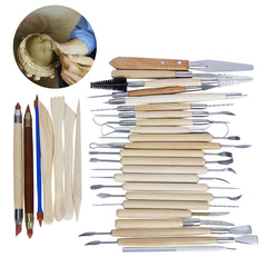 30 Pcs Set Pottery Tools Set Wooden Pottery Clay Tools