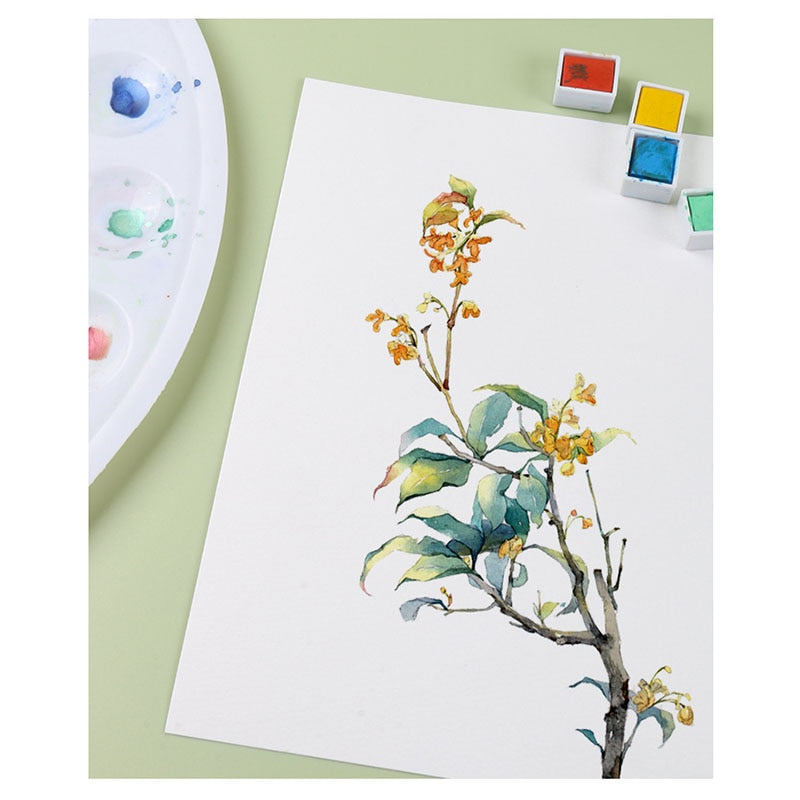 30 Sheets 200g Watercolor Paper Single-sided Glue Professional Art Students Special Painting Watercolor Paper - honeylives