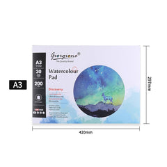 30 Sheets 200g Watercolor Paper Single-sided Glue Professional Art Students Special Painting Watercolor Paper - honeylives