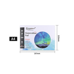 30 Sheets 200g Watercolor Paper Single-sided Glue Professional Art Students Special Painting Watercolor Paper - honeylives