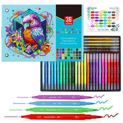36 Color Double Headed Marker Pen Ink Non Toxic Art Painting