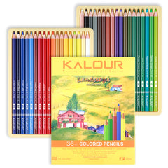 36pcs Set Yellow Landscape Colored Pencil Set Presharpened Wooden Colored Pencils For Adults Artists Beginners