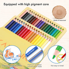 36pcs Set Yellow Landscape Colored Pencil Set Presharpened Wooden Colored Pencils For Adults Artists Beginners