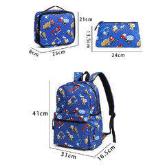 3pcs Set Children's Schoolbag Large Capacity Multi-function Print Student Backpack