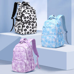 3pcs Set Donut Print Kids Backpack Set Girls Bookbag With Lunch Box Pen Bag Casual School Bags