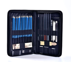 40pcs Sketch Pencils Set Artist Wood Plastic and Assorted Material Sketching Painting Pencil